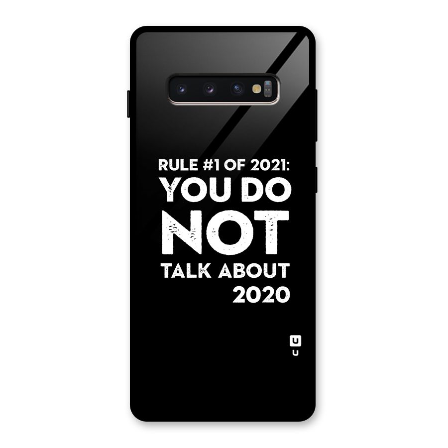 First Rule of 2021 Glass Back Case for Galaxy S10 Plus