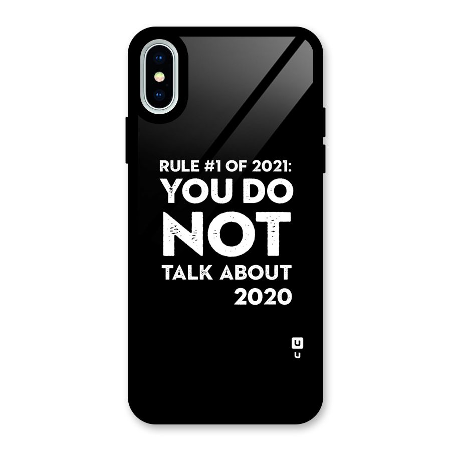First Rule of 2021 Glass Back Case for iPhone X