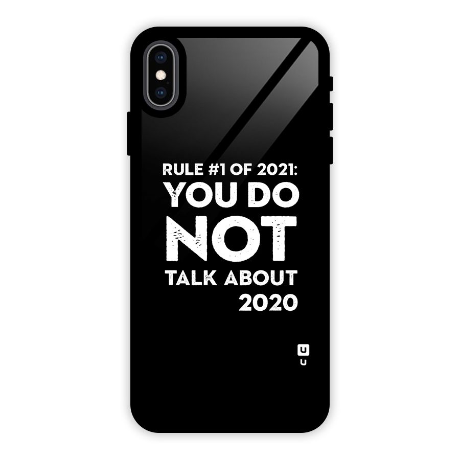 First Rule of 2021 Glass Back Case for iPhone XS Max