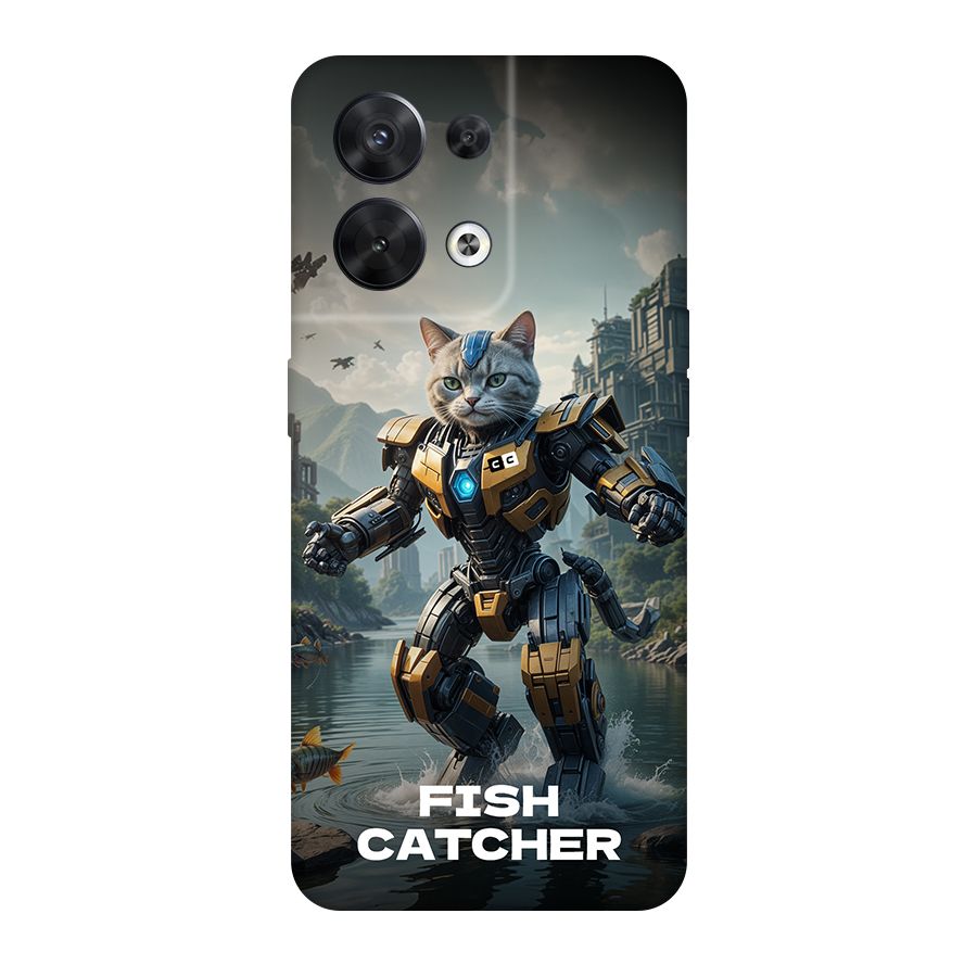 Fish Catcher Back Case for Oppo Reno8 5G
