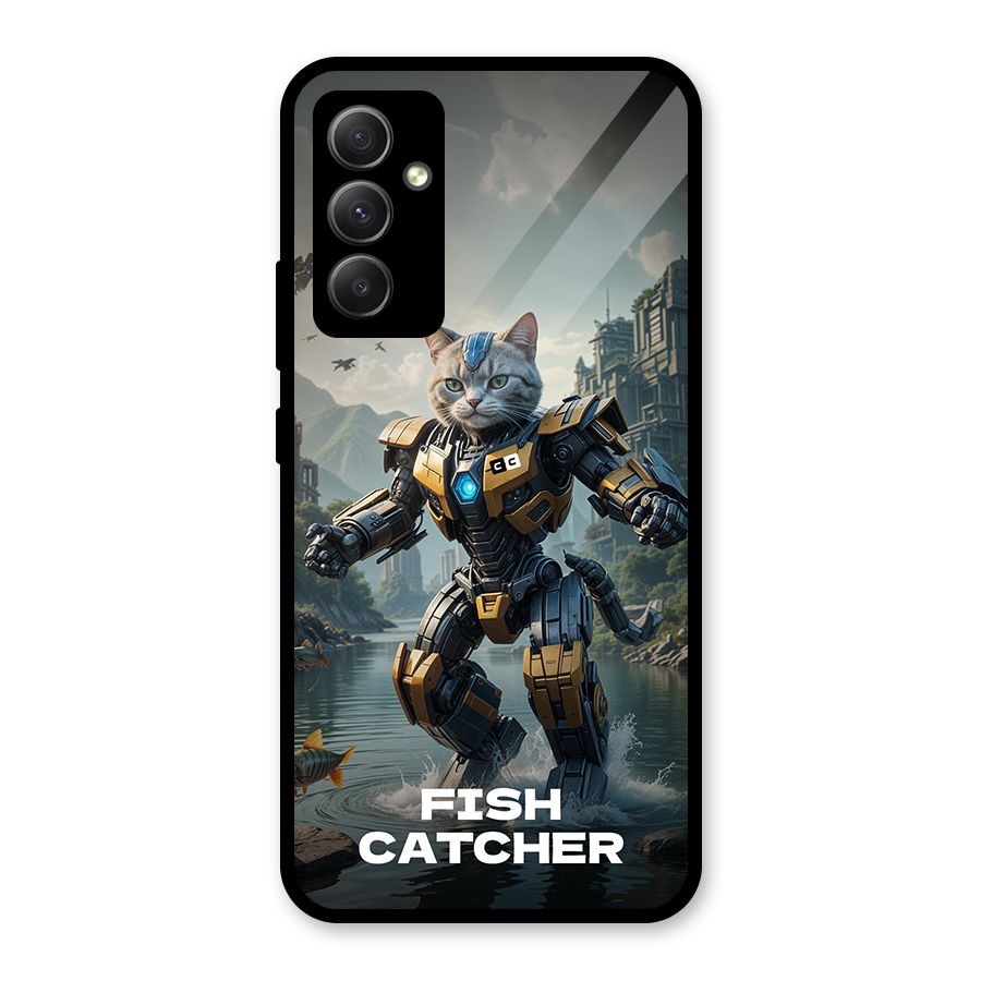Fish Catcher Glass Back Case for Galaxy A34