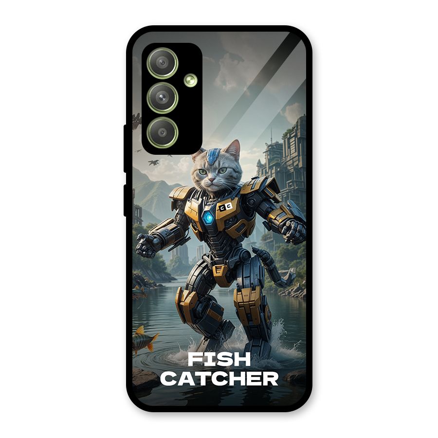 Fish Catcher Glass Back Case for Galaxy A54