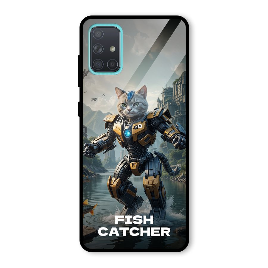 Fish Catcher Glass Back Case for Galaxy A71