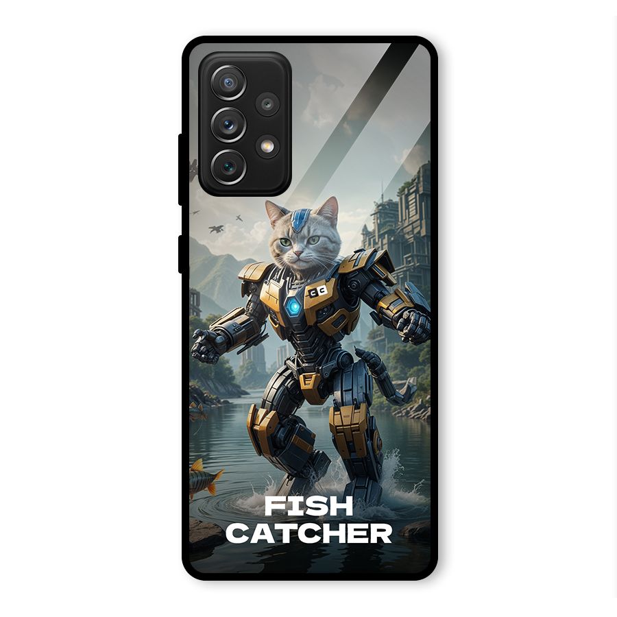 Fish Catcher Glass Back Case for Galaxy A72