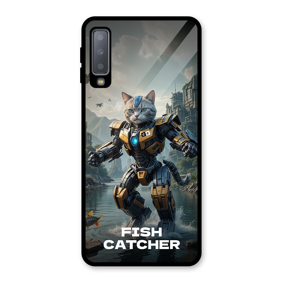 Fish Catcher Glass Back Case for Galaxy A7 (2018)