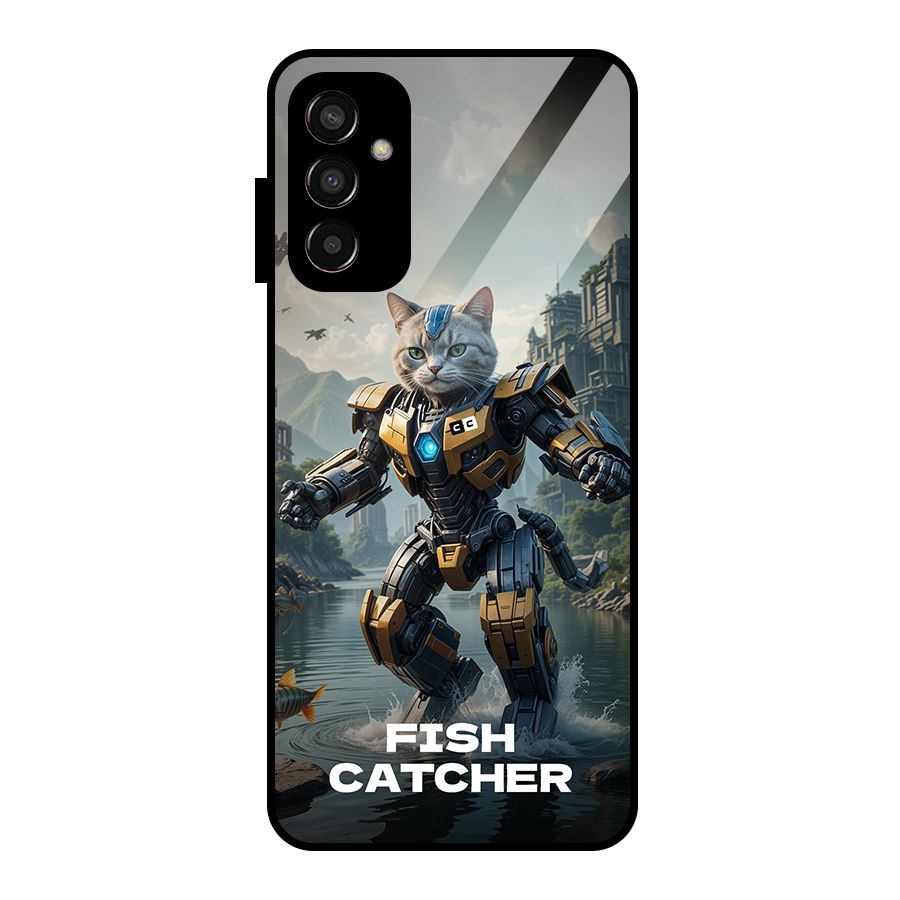 Fish Catcher Glass Back Case for Galaxy F13