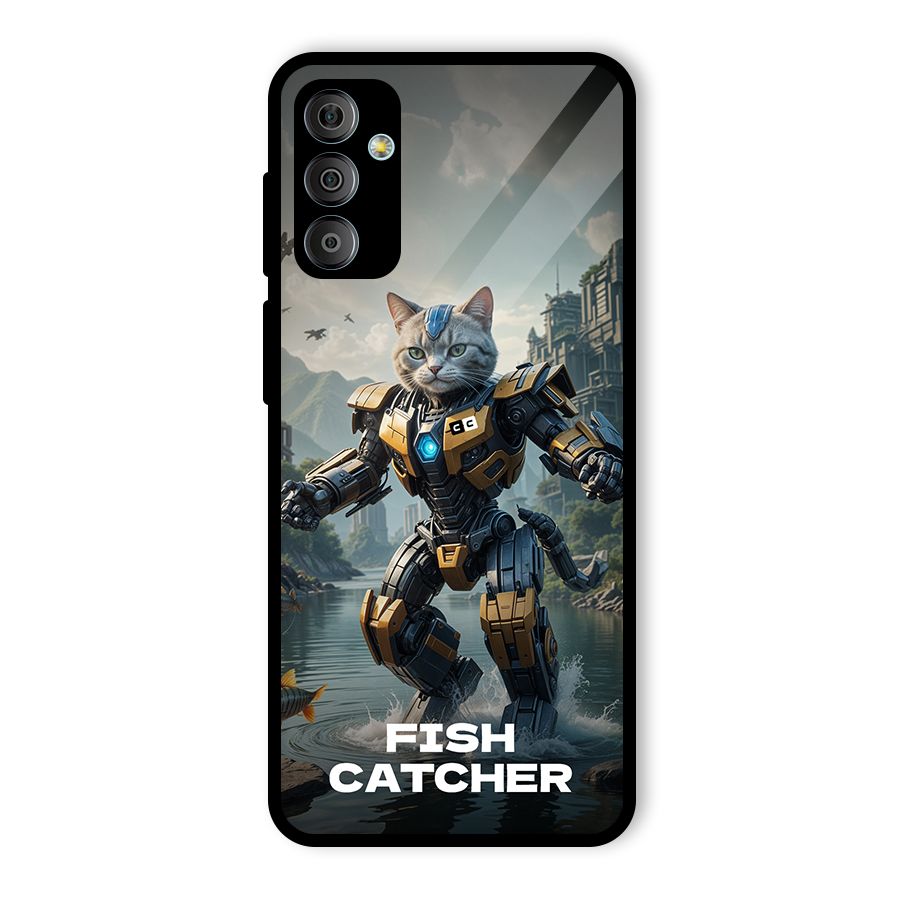 Fish Catcher Glass Back Case for Galaxy F23