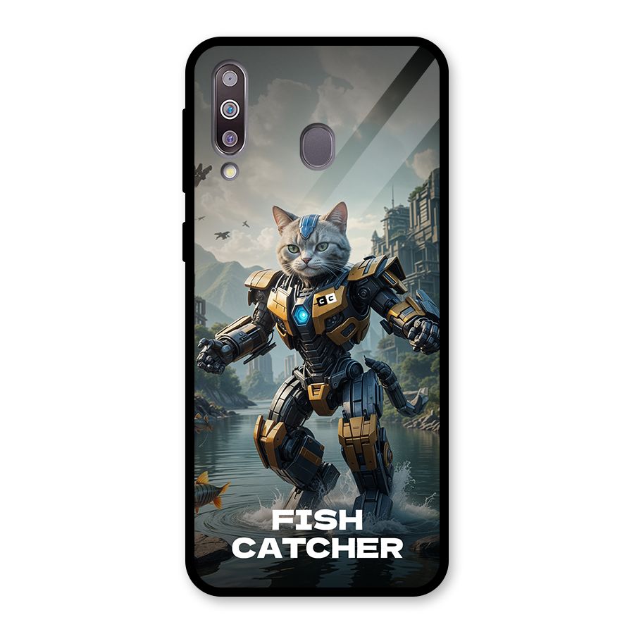 Fish Catcher Glass Back Case for Galaxy M30