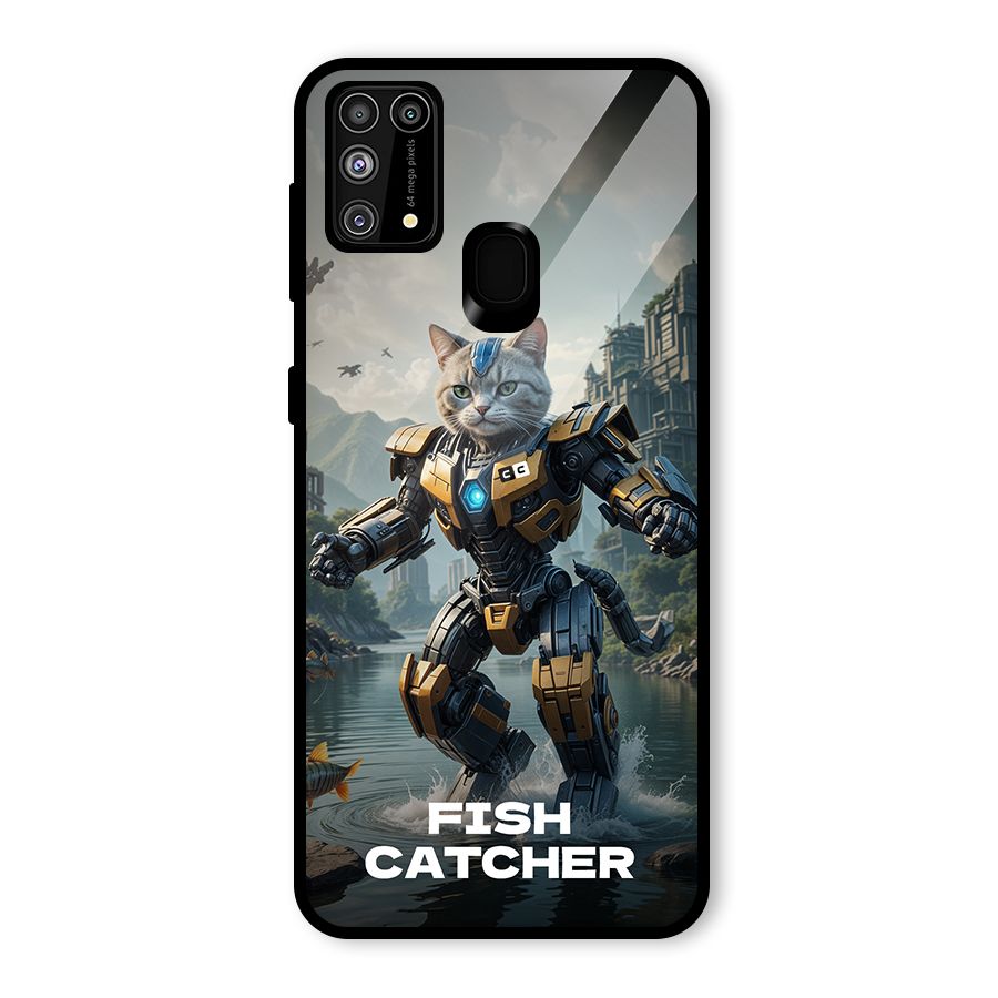 Fish Catcher Glass Back Case for Galaxy M31