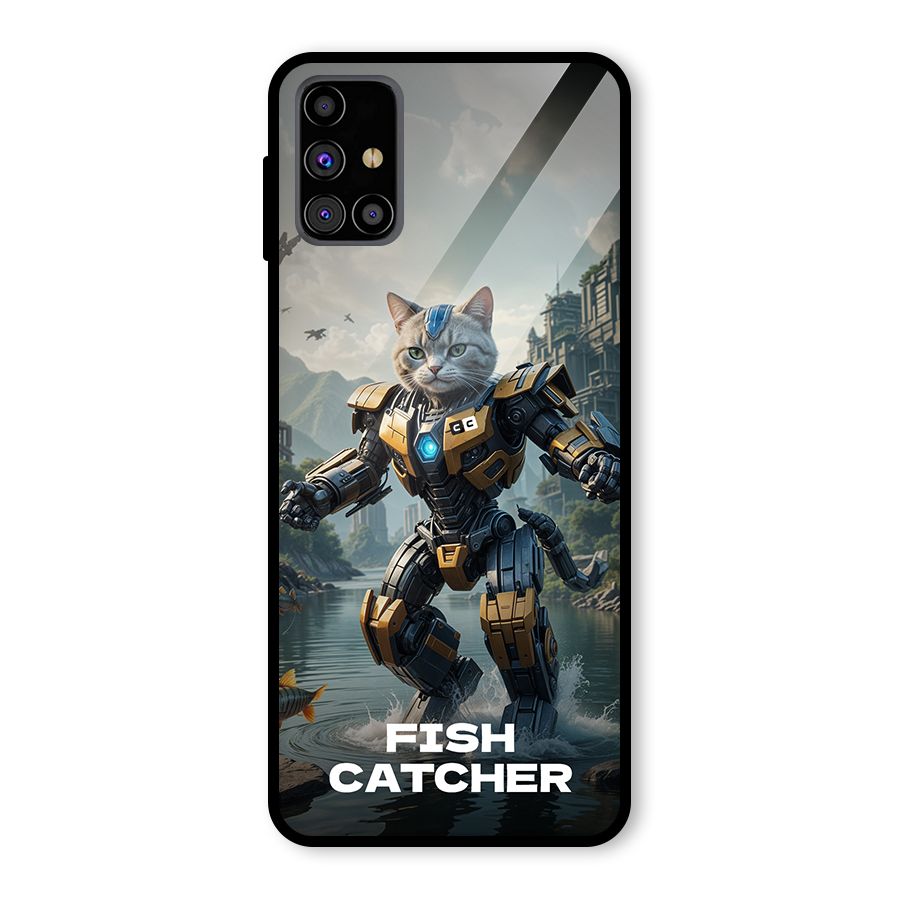 Fish Catcher Glass Back Case for Galaxy M31s