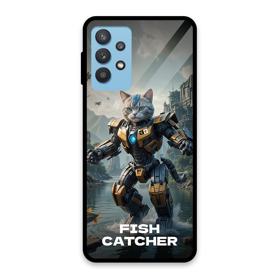 Fish Catcher Glass Back Case for Galaxy M32 5G