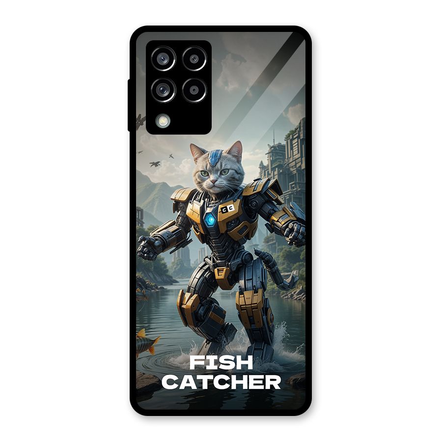 Fish Catcher Glass Back Case for Galaxy M53 5G
