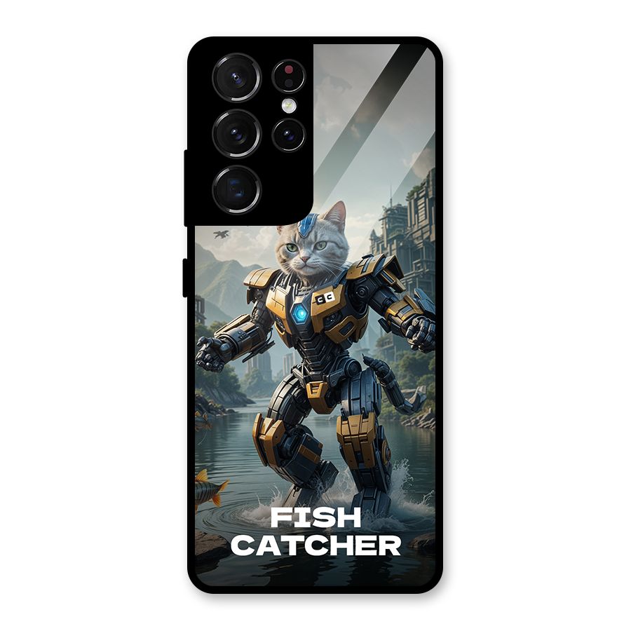 Fish Catcher Glass Back Case for Galaxy S21 Ultra 5G