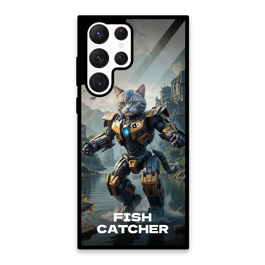 Fish Catcher Glass Back Case for Galaxy S22 Ultra 5G