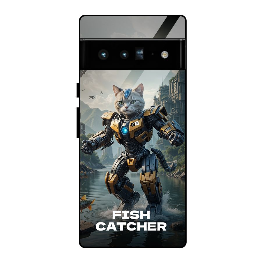 Fish Catcher Glass Back Case for Google Pixel 6 Pro