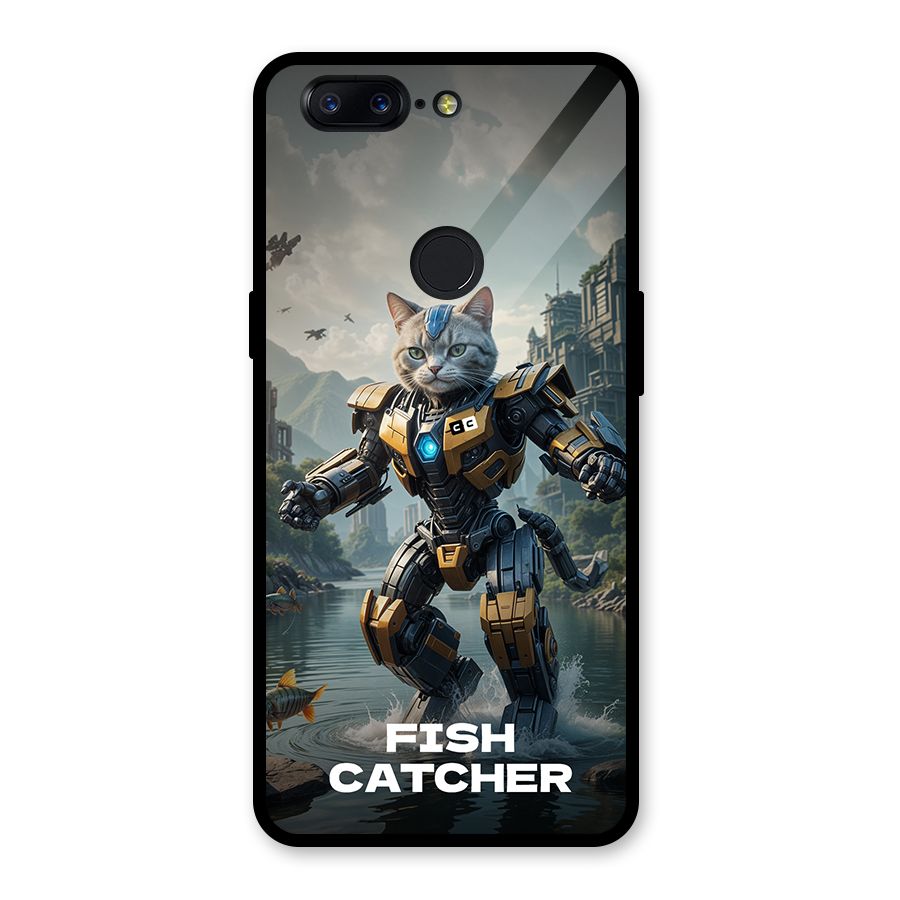 Fish Catcher Glass Back Case for OnePlus 5T