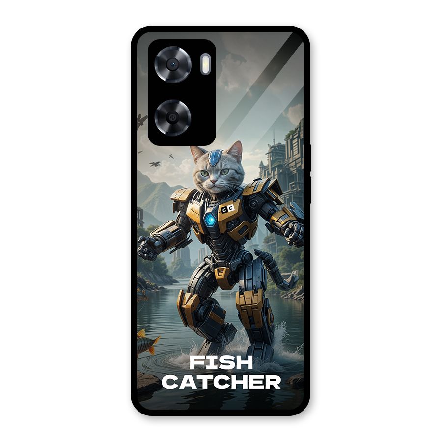 Fish Catcher Glass Back Case for Oppo A57 2022