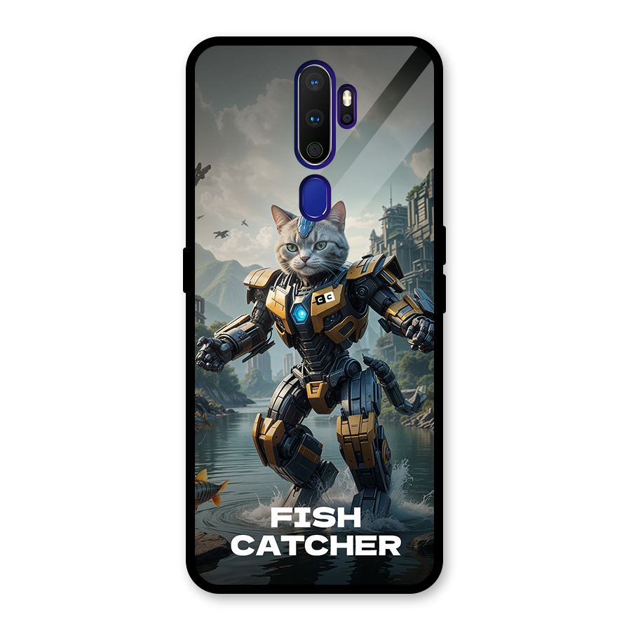 Fish Catcher Glass Back Case for Oppo A9 (2020)