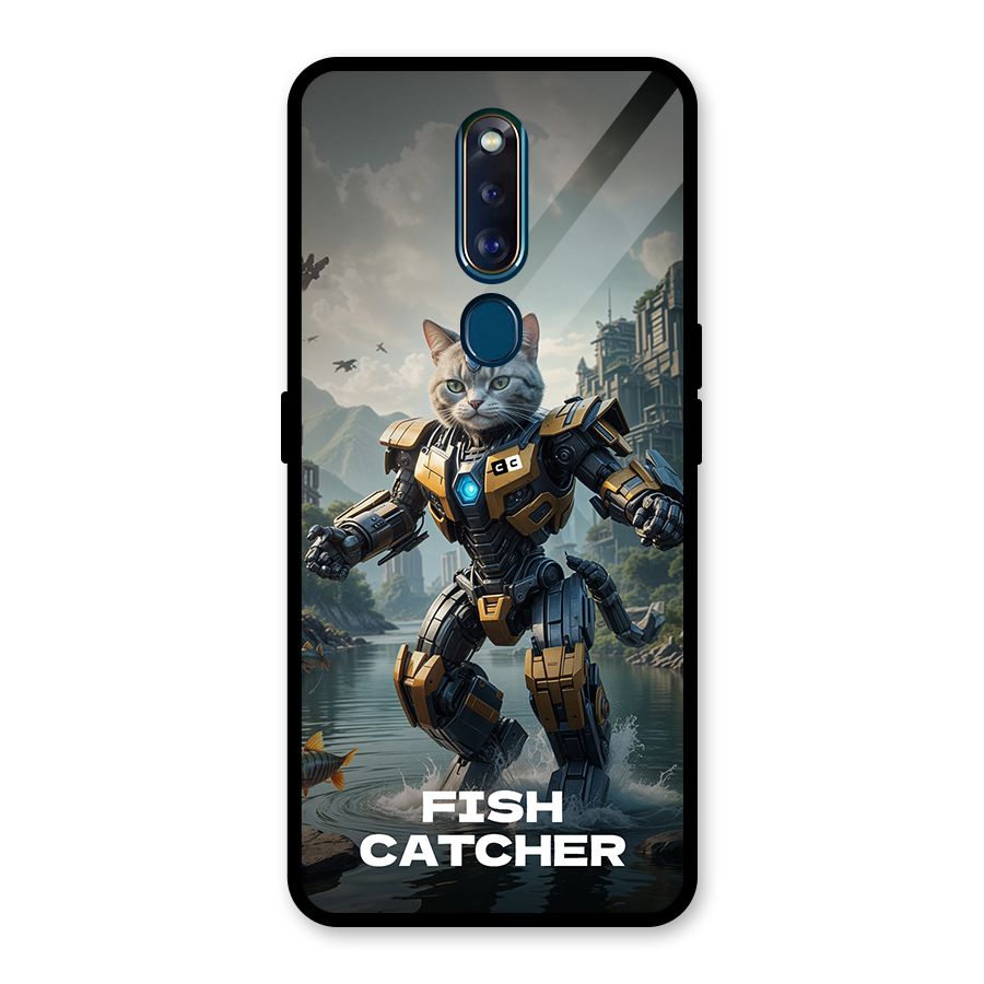 Fish Catcher Glass Back Case for Oppo F11 Pro