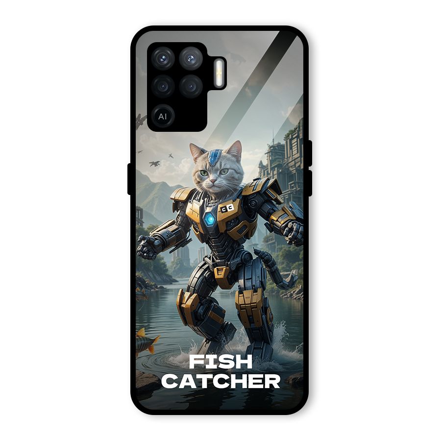 Fish Catcher Glass Back Case for Oppo F19 Pro