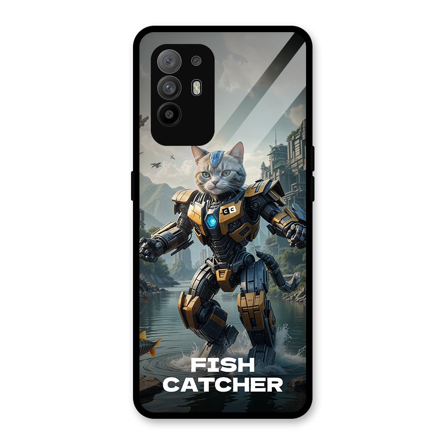 Fish Catcher Glass Back Case for Oppo F19 Pro Plus 5G