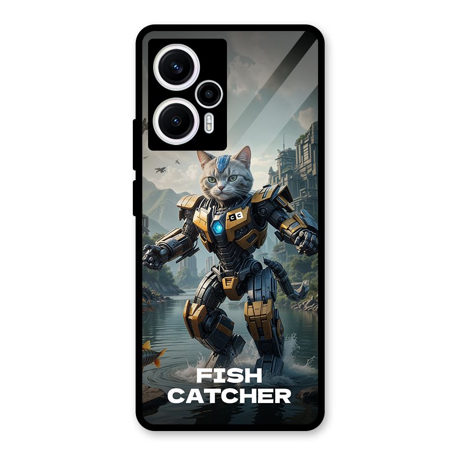 Fish Catcher Glass Back Case for Poco F5