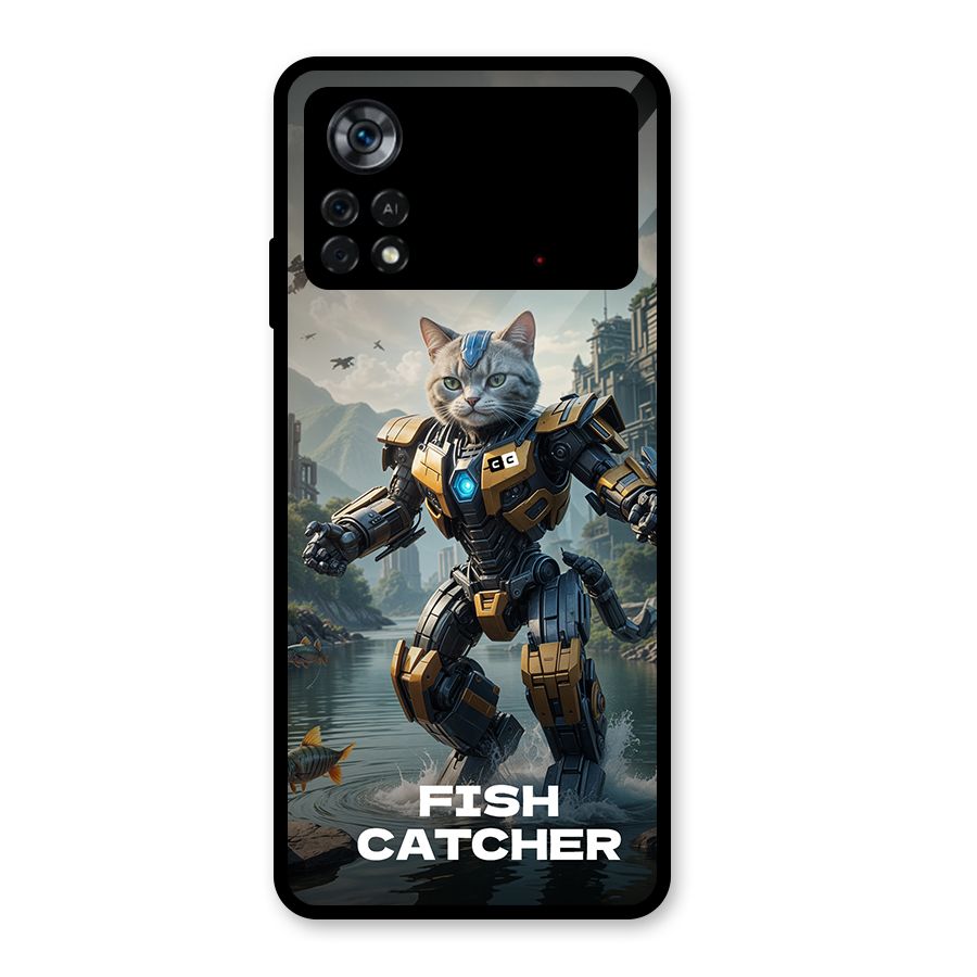 Fish Catcher Glass Back Case for Poco X4 Pro 5G