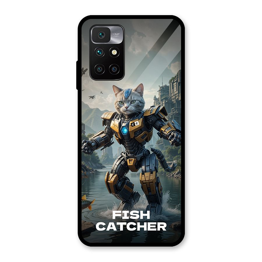 Fish Catcher Glass Back Case for Redmi 10 Prime