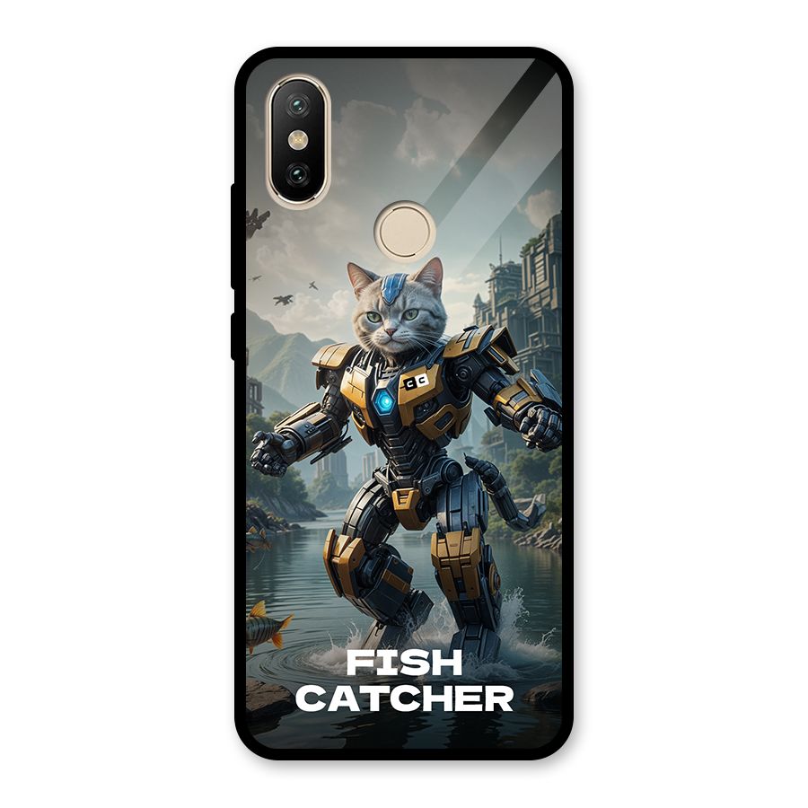 Fish Catcher Glass Back Case for Redmi A2