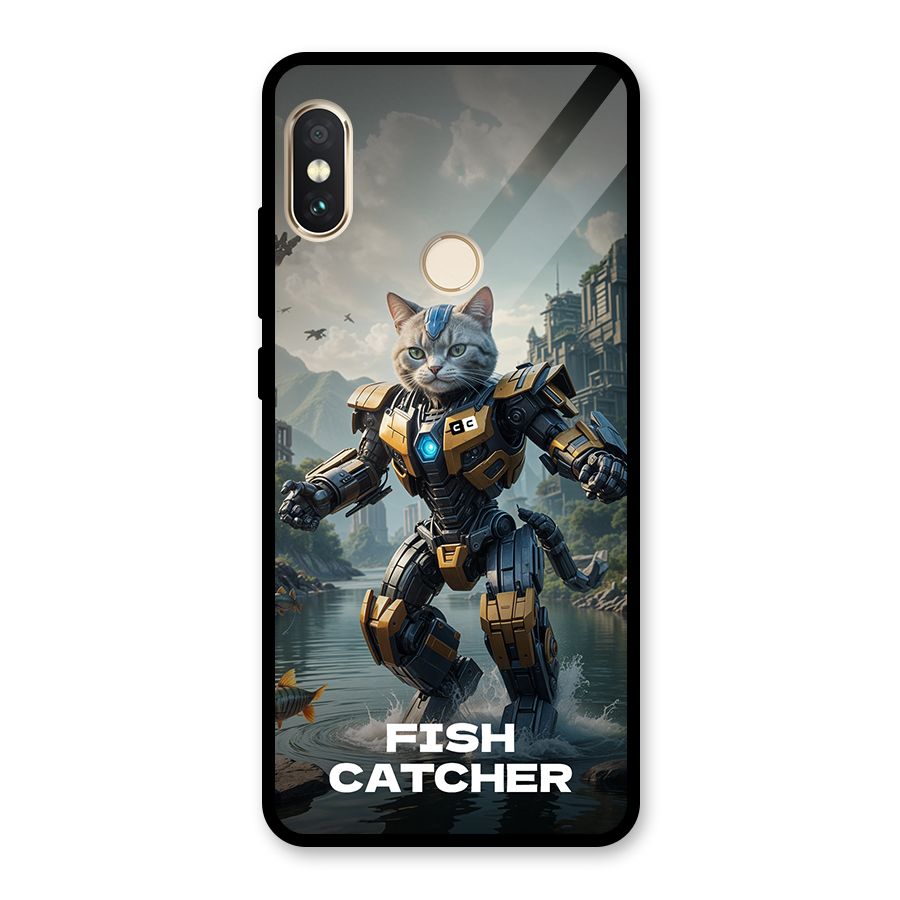Fish Catcher Glass Back Case for Redmi Note 5 Pro