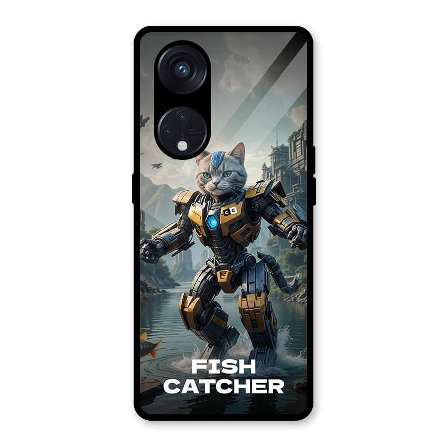 Fish Catcher Glass Back Case for Reno8 T 5G