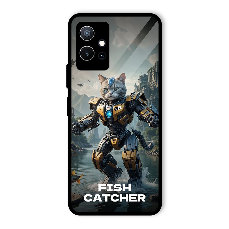 Fish Catcher Glass Back Case for Vivo T1 5G