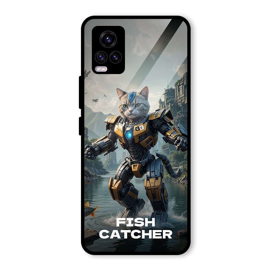 Fish Catcher Glass Back Case for Vivo V20 2021