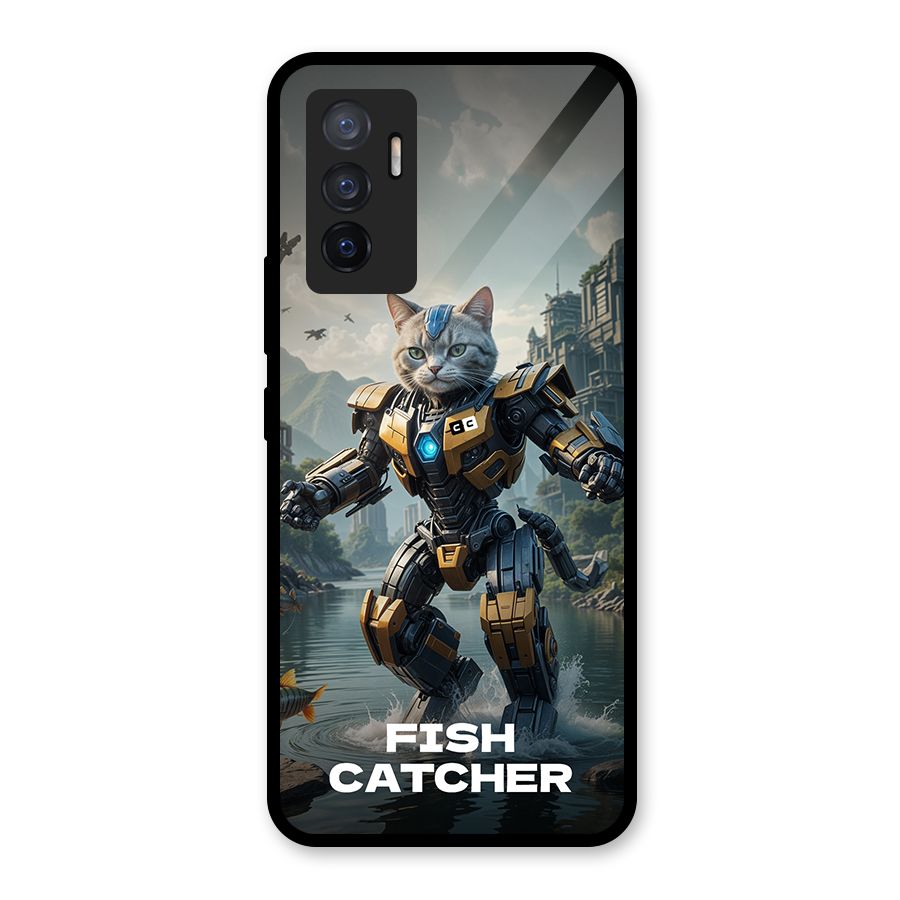 Fish Catcher Glass Back Case for Vivo V23e