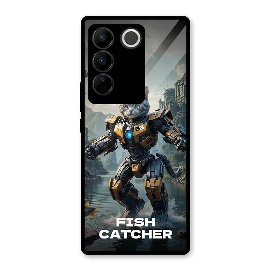 Fish Catcher Glass Back Case for Vivo V27