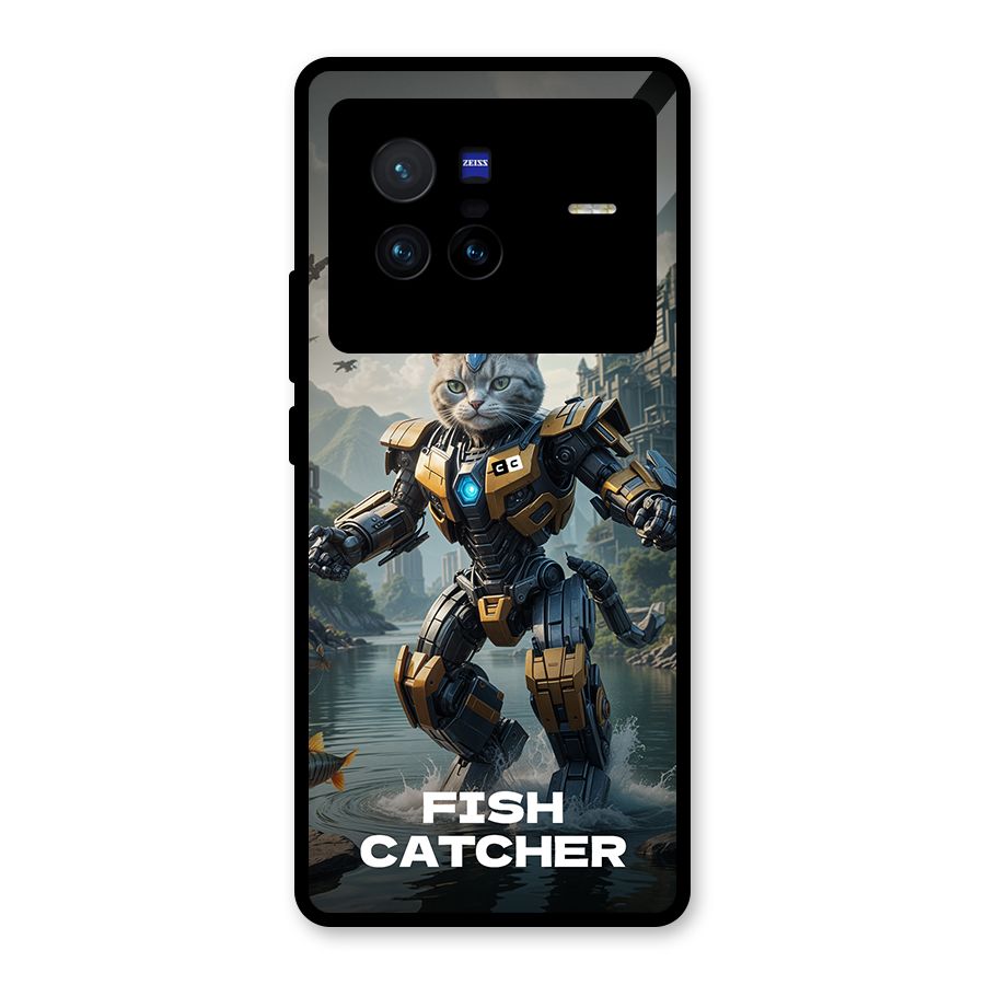 Fish Catcher Glass Back Case for Vivo X80