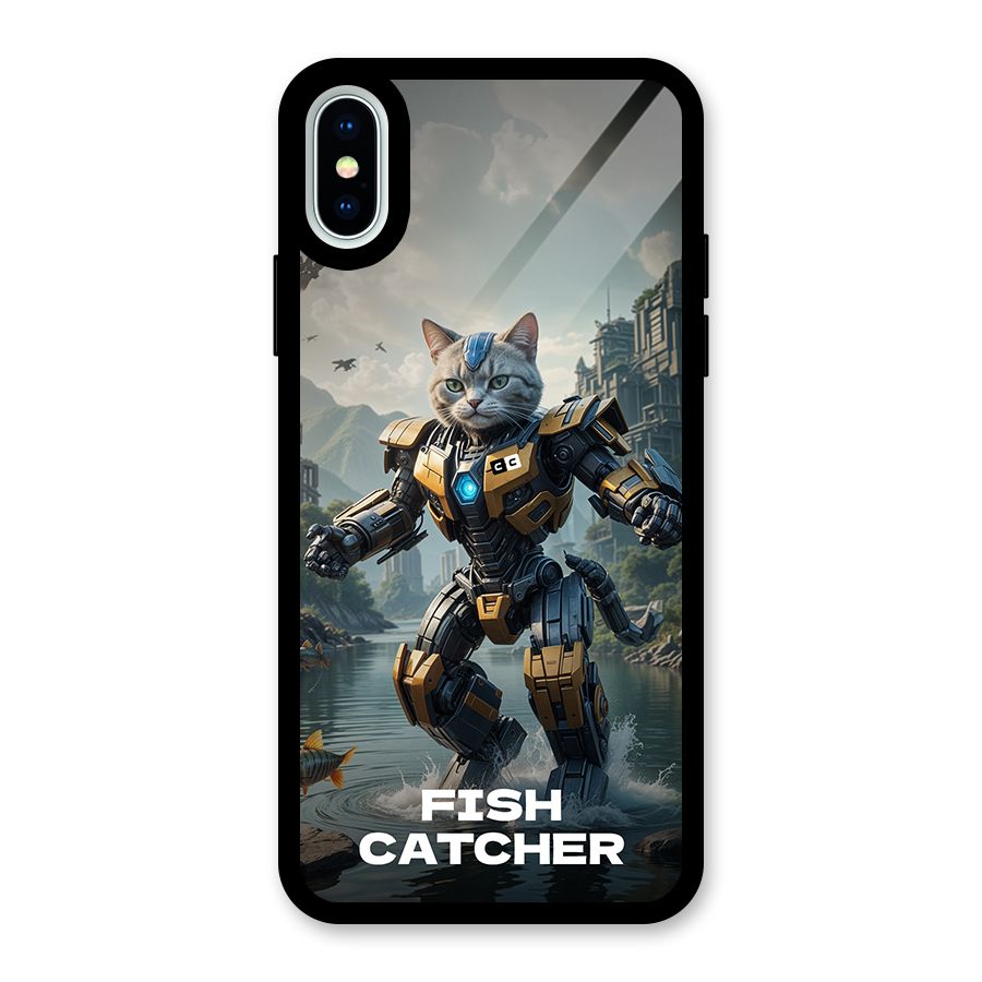 Fish Catcher Glass Back Case for iPhone XS