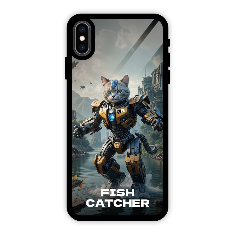 Fish Catcher Glass Back Case for iPhone XS Max