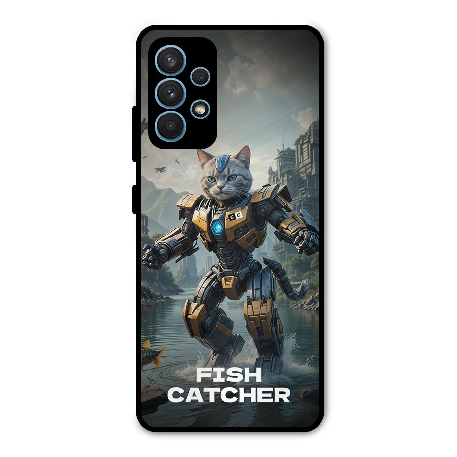 Fish Catcher Metal Back Case for Galaxy A32