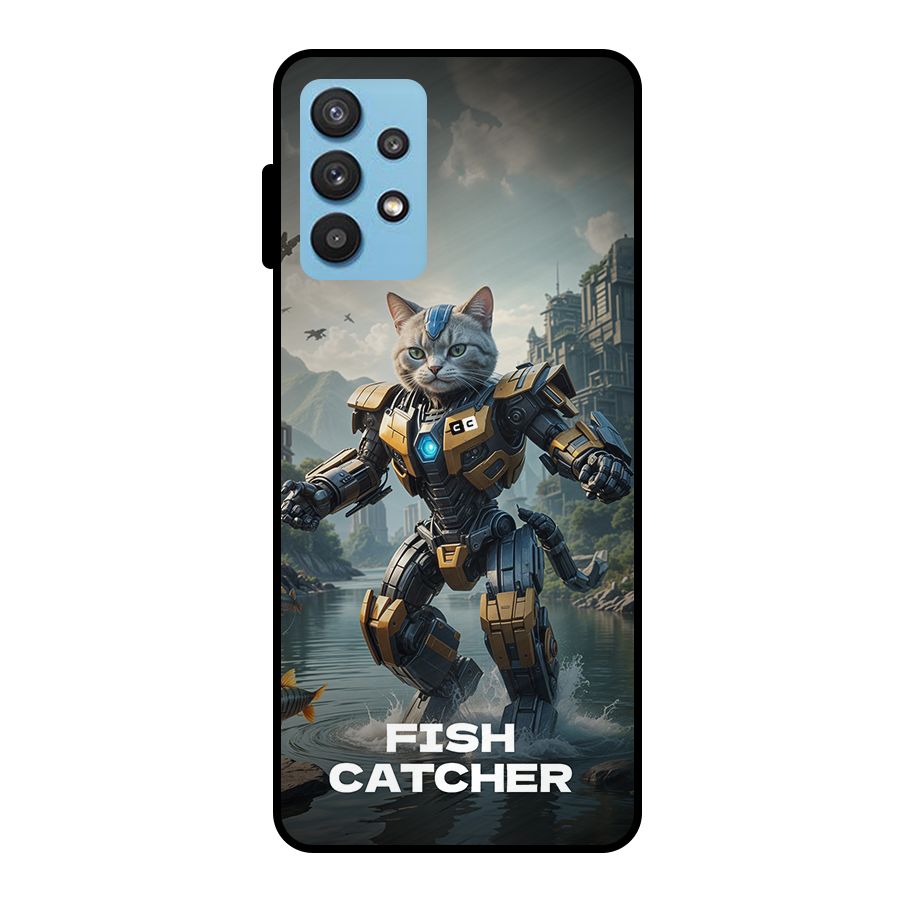 Fish Catcher Metal Back Case for Galaxy M32 5G