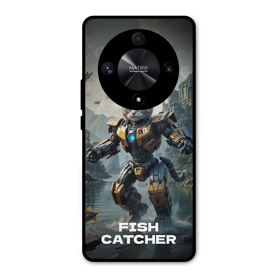 Fish Catcher Metal Back Case for Honor X9b