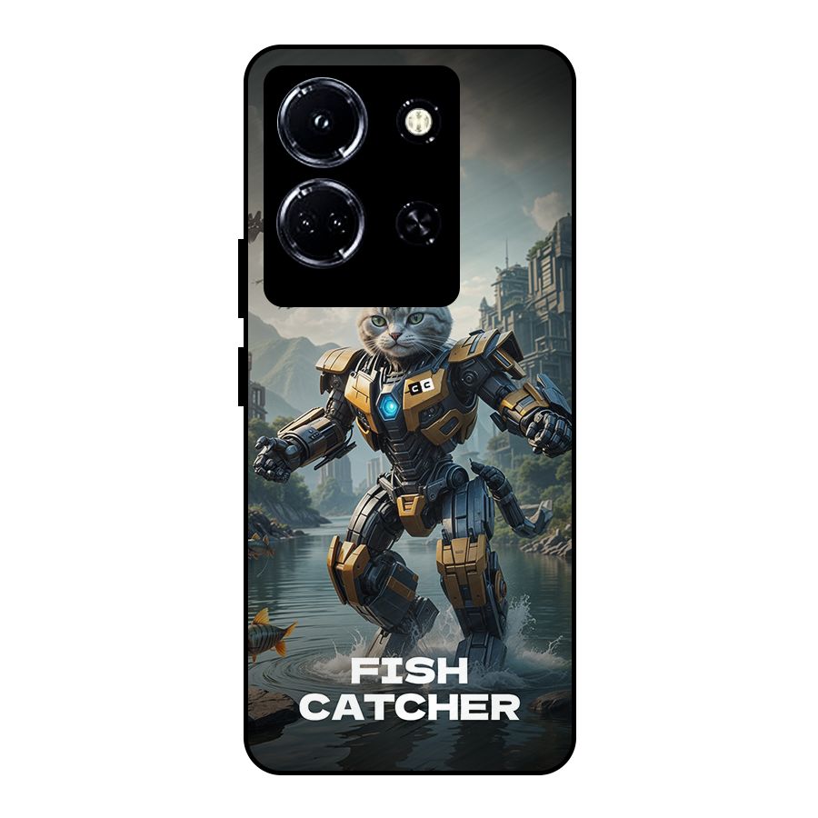 Fish Catcher Metal Back Case for Infinix Note 30 5G