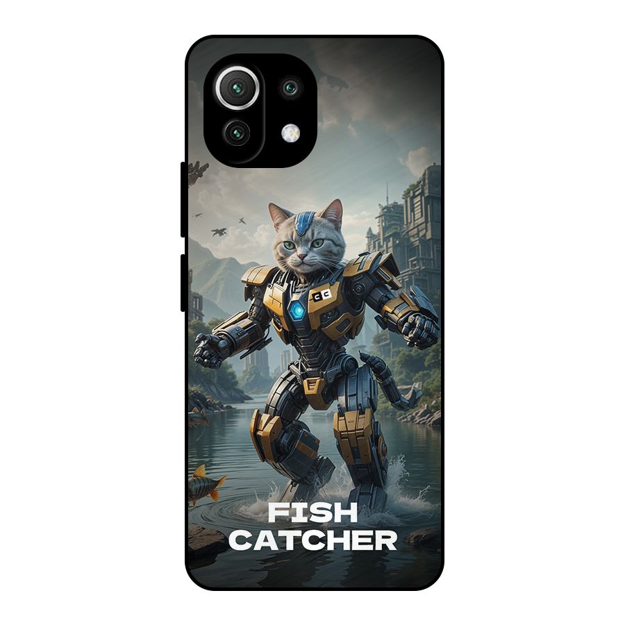 Fish Catcher Metal Back Case for Mi 11 Lite