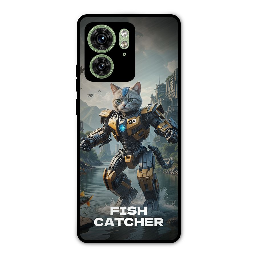 Fish Catcher Metal Back Case for Motorola Edge 40 5G