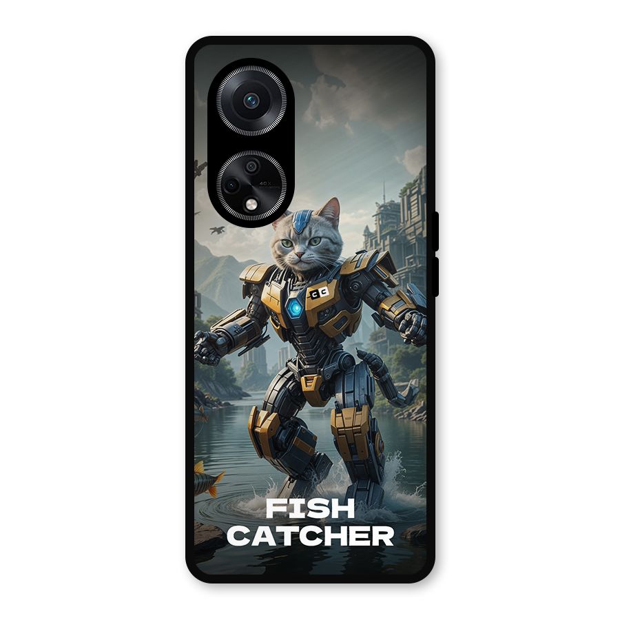 Fish Catcher Metal Back Case for Oppo F23