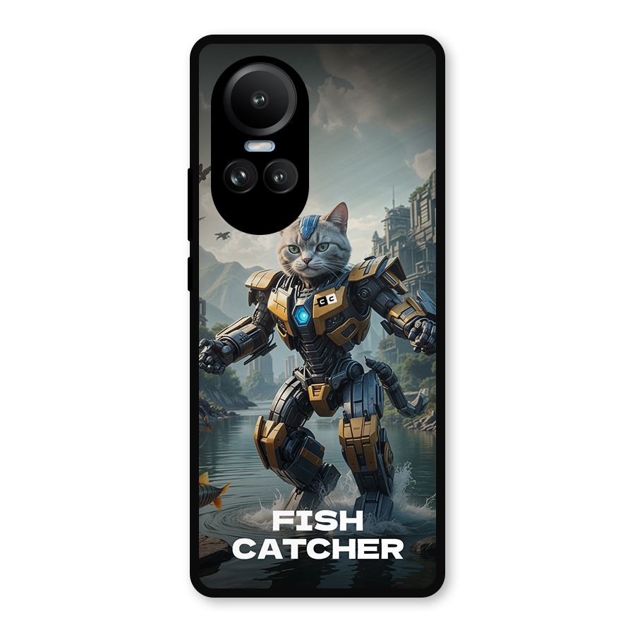 Fish Catcher Metal Back Case for Oppo Reno10 Pro