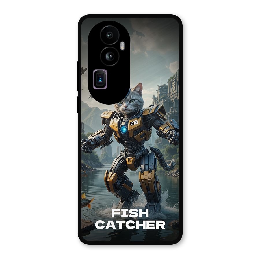 Fish Catcher Metal Back Case for Oppo Reno10 Pro Plus