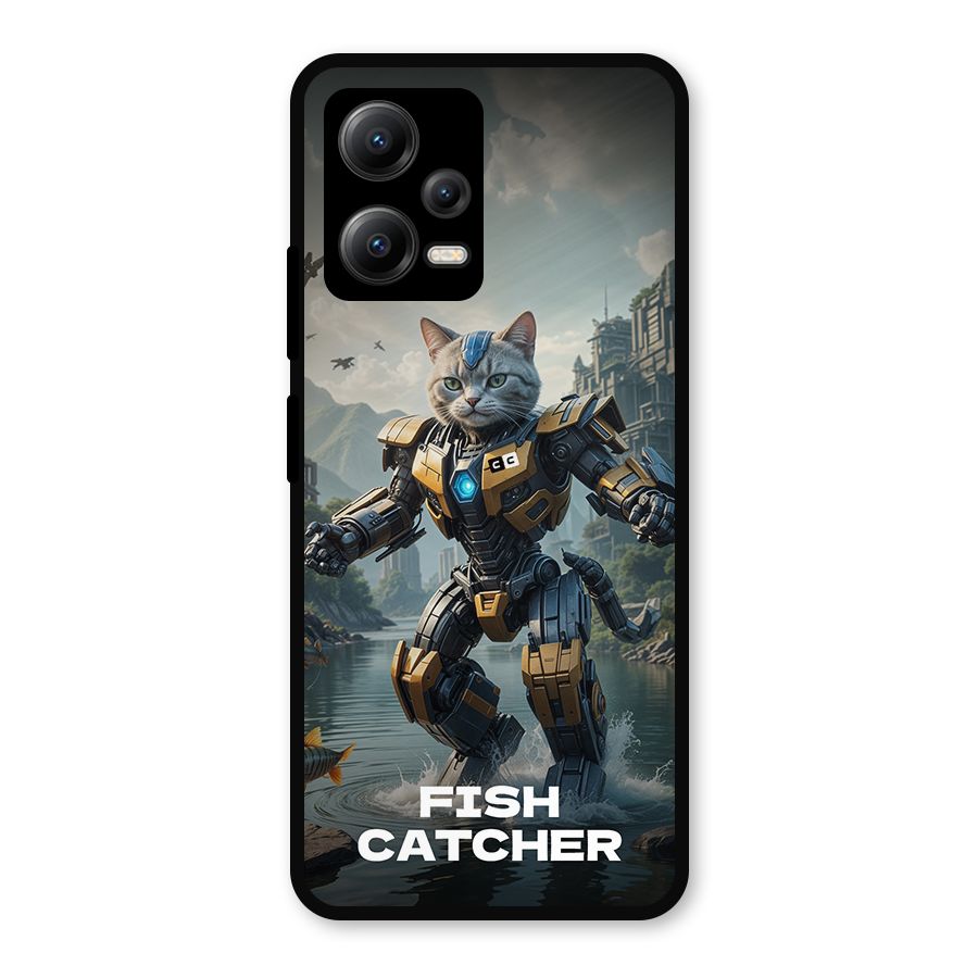 Fish Catcher Metal Back Case for Poco X5