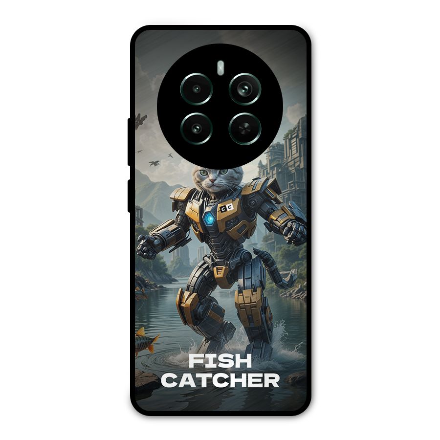 Fish Catcher Metal Back Case for Realme 12 Plus
