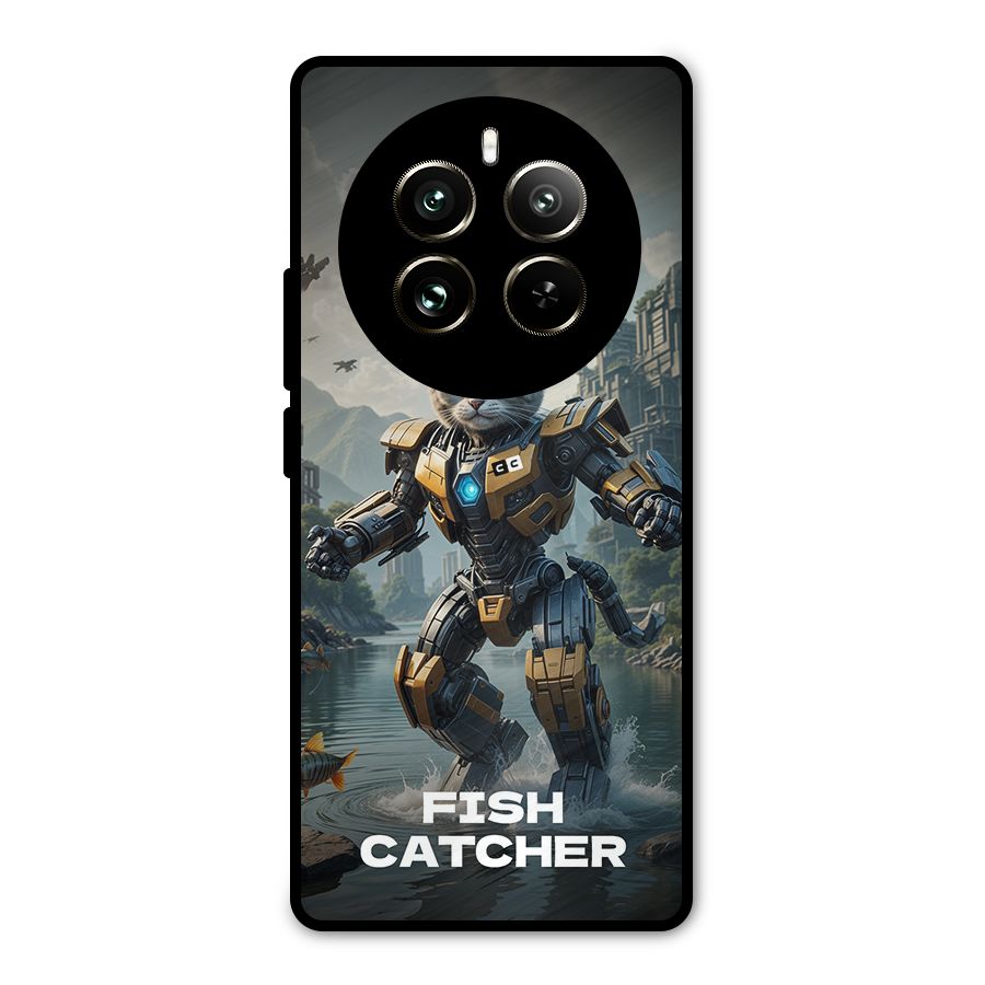 Fish Catcher Metal Back Case for Realme 12 Pro
